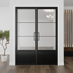 Kickplate Three Light Double Door